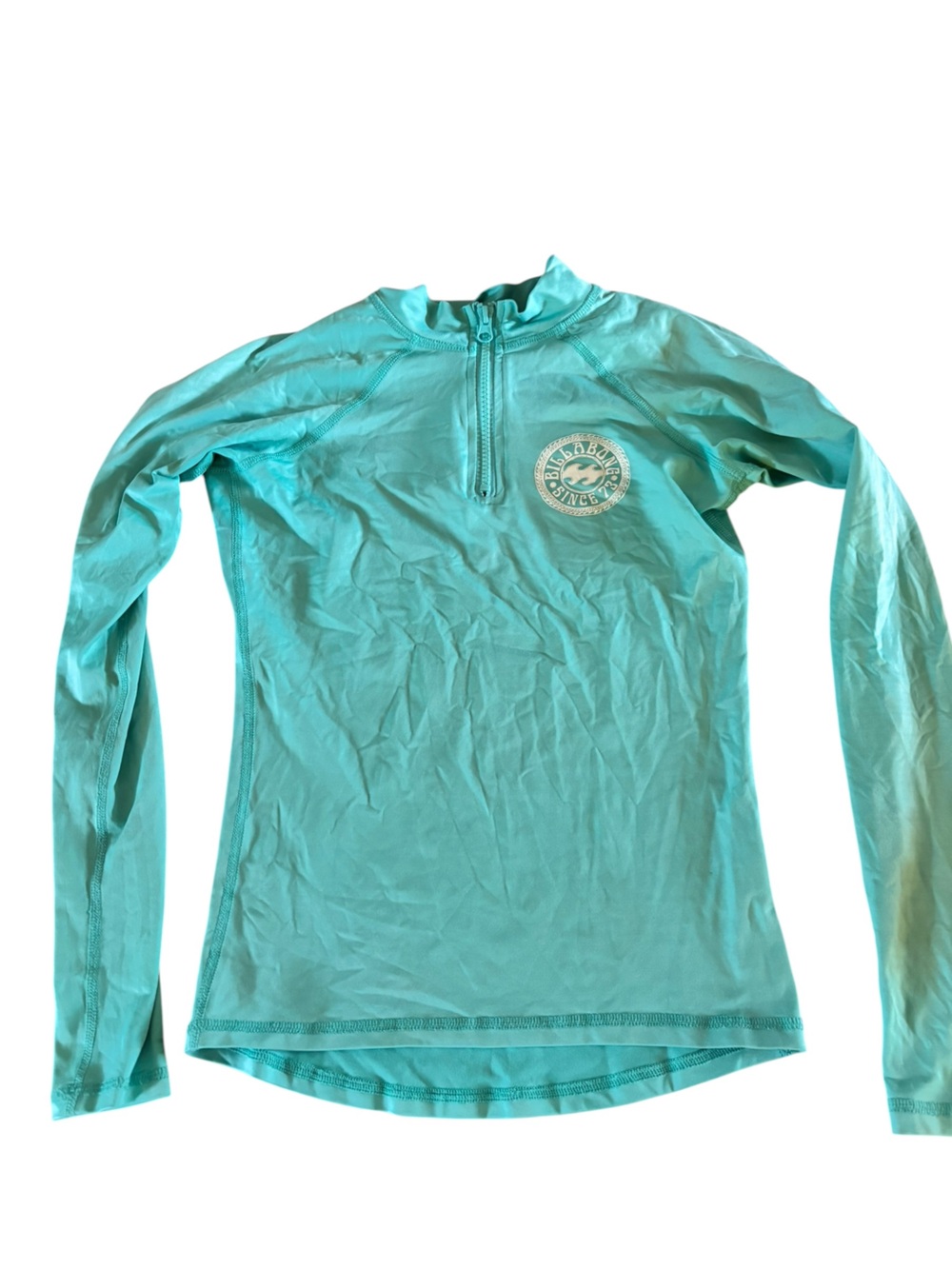 Billabong Aqua Rash Guard Swim Surf Top Womens S M UPF
